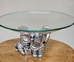 Tumbling Santa Claus With Glass Bowl; Vintage Christmas Set Original Box. Fixed Price $15.00.
