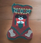 Christmas Stocking For Pet Dog Bone Shape Lined Polyester Knit. Fixed Price $6.59.