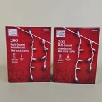 Home Accents 200 Multi Color Incandescent Mini Icicle Christmasholiday Lights. Fixed Price $34.99.