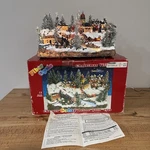 Puleo Fiber Optic Color Changing Christmas Village Lighted Decor 030018 With Box. Fixed Price $129.99.