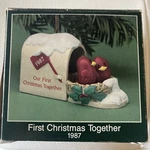 American Greetings 1987 First Christmas Together Ornament, Nib. Fixed Price $14.99.