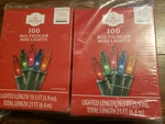 2X Holiday Time 100 Multicolor Mini Lncandescent Christmas Lights Indoor Outdoor. Fixed Price $19.99.