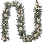 Valery Madelyn 9 Ft Pre-lit Christmas Garland With Lights For Mantle, Lighted.... Fixed Price $78.78.