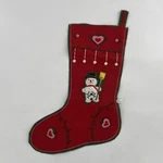 Vintage Kurt Adler Felt Christmas Stocking Snowman Handcrafted Stitch Korea, 20". Fixed Price $50.27.