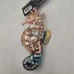 Robert Stanley Seahorse Christmas Ornament Pearl Coastal Ocean Beach Beaded. Fixed Price $15.99.