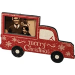 Red Wooden Truck Frame Merry Christmas Holiday Photo Holder Primitives By Kathy. Fixed Price $18.99.