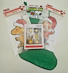 Peanuts 4-PC Holiday Set Mini Stocking, 2 Window Clings & Hallmark Ornament. Fixed Price $33.08.