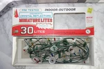 Vtg Mcm Kmart Miniature Christmas Lights Crystal Reflectors 30 Lites Tested Work. Fixed Price $30.00.