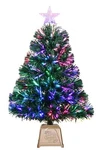 24INCH Green Fiber Optic Christmas Tree,pre-lit Artificial Mini Tre.... Fixed Price $47.18.