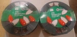 (2)- Home Holiday Accents Red/warm White Super-bright C9 Led 100 Lights Ea. Pack. Fixed Price $34.99.