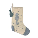 Seahorse Stocking Coastal Beaded Christmas Ocean Marine By Karma 3 Avail.. Fixed Price $29.35.
