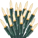 100 Count Warm White Incandescent Christmas Lights, 21.63FT, Ul Certified. Fixed Price $21.35.