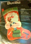Vintage Bucilla Busy Santa Felt Stocking Kit 3574 & Toy Soldier 1997 Nos. Fixed Price $60.00.