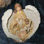 Northlight 11.25 Holy Family And Angel Figures Christmas Nativity Statue Decor. Fixed Price $30.00.