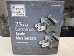 Home Accents Holiday Christmas Light 25 -pack Commercial Grade Male Sockets. Fixed Price $13.99.