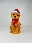 Christmas Puppy Blow Mold 11" Holiday Time Tabletop Lights Plastic Dog Nwt. Fixed Price $32.23.