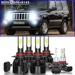 For 2006-2009 2010 Jeep Commander 6X Led Headlights Hi/lo Fog Bulbs Combo. Fixed Price $29.99.