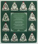 12 Days Of Christmas Set, Metal Ornaments, 3 1/8-INCHES, B.... Fixed Price $70.65.