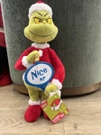 Dr. Seuss Grinch Christmas Indoor Holiday Greeter Naughty & Nice Sign 19"+. Fixed Price $45.00.