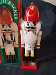 Royal Limited - 9.5" White Wooden Guard Soldier Nutcracker Holiday Decor W/box. Fixed Price $13.97.