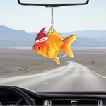 Personalized Golden Fish With Santa Hat Christmas Ornament,. Fixed Price $20.99.