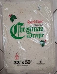 Vintage Sparkl-tex Flame Resistant Glittering Christmas Drape 32" 50". Fixed Price $9.99.
