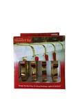 Vtg 2012 The Original Mantle Clip 4 Pack Brass New Box Christmas Stocking Nos. Fixed Price $20.00.