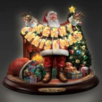 The Bradford Exchange Santas Holiday Wishes Sculpture Christmas Lights & Music. Fixed Price $112.95.