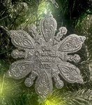2025 Hallmark Silver Sparkle Snowflake 1ST Christmas Tree Ornament, New Tag. Fixed Price $14.39.