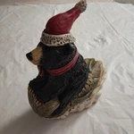 Stone Bunny Inc Bear Sleigh Ridd 9.75" Statue Christmas Fish 2002 Telle Stein. Fixed Price $19.19.