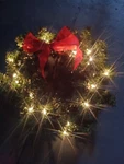 Christmas Wreath 32INCH Artificial With Lights And Greenery. Fixed Price $15.00.