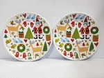 2 Room Creative Holiday Icons Christmas Appetizer Dessert Party Plates 6". Fixed Price $5.84.