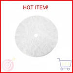 Konsait Plush Christmas Tree Skirt - Round Snow White Xmas Mat Base Cover F. Fixed Price $17.87.