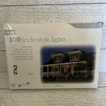 100 Christmas Clear Icicle Lights On White Wire 6.3 Ft In/outdoor Noma. Fixed Price $12.00.
