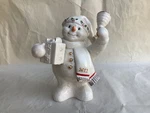 Lenox 2012 Annual Snowman With Present And Bell Christmas 6 1/4" New In Box. Fixed Price $14.00.