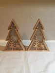 2 - Fabulous Home Led Wooden Christmas Tree And Deer New With Tags, N/batteries. Fixed Price $24.95.