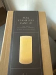 Restoration Hardware Flameless Wax Pillar Candle 4X8 Ivory Led Timer New In Box. Fixed Price $49.99.