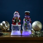 Northlight Set Of 2 Led Lighted Santa And Snowman Christmas Globes. Fixed Price $32.75.
