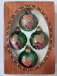 Christmas By Krebs Ornaments Retro Collection Love Groovy 70 Style Glass Ball. Fixed Price $19.99.