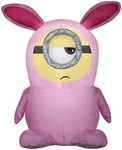 Gemmy Airblown Inflatable Stuart Pink Bunny Suit, 3.5 Ft Tall,. Fixed Price $47.99.