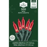 New ! 300-COUNT Led Mini Christmas String Lights, Red 62.3', By Holiday Time. Fixed Price $25.95.