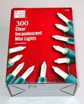 Home Accents Holiday 300 Clear Incandescent Mini Lights, Indoor/outdoor 68 Ft 6". Fixed Price $14.95.