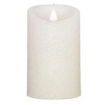 Roman Flameless Led Candle 5"H White Glitter Pillar Outdoor 3-D Motion. Fixed Price $31.95.
