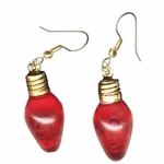 Christmas Light Bulb Earrings Holiday Charm Funky Novelty JEWELRY-RED-1-INCH. Fixed Price $5.97.