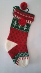 Target Wondershop Knit Fair Isle Holiday Christmas Stocking Green Red White Poms. Fixed Price $21.99.