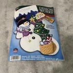 Design Works Christmas Stocking Frosty Fun Felt Sequins Handmade Snowman. Fixed Price $24.99.
