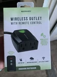 Merkury Innovations Wireless 2 Outlet With 100FT Remote Great For Xmas Lights. Fixed Price $22.00.