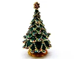 Bejeweled Christmas Tree Trinket Box By Ciel Hand Set Swarovski Crystal & Enamel. Fixed Price $56.99.