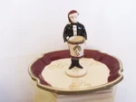 Grasslands Road Deck The Halls Christmas Olivetray, Toothpick Holder W/ Butler. Fixed Price $30.00.
