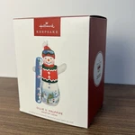 2025 Hallmark Keepsake Ornament Ollie U Halfpipe Snowtop Lodge Snowman Snowboard. Fixed Price $16.00.